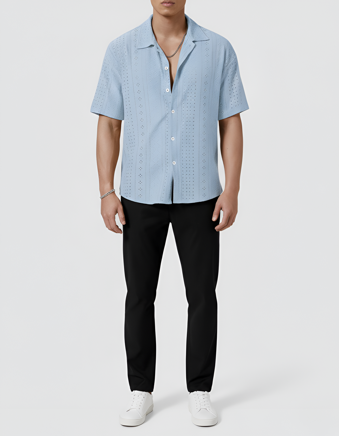 Men's Linen Short Sleeve Cuban Collar Shirt