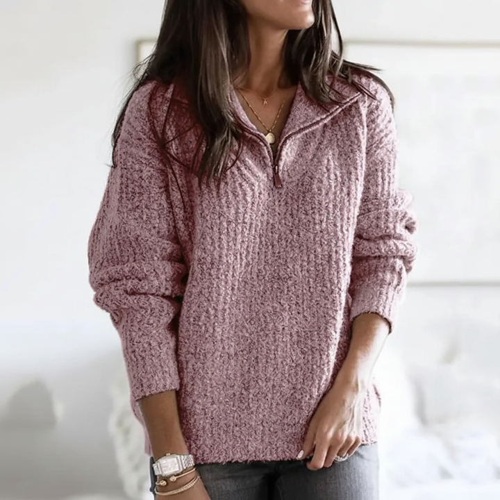 Women’s Merino Wool Half-Zip Relaxed Sweater