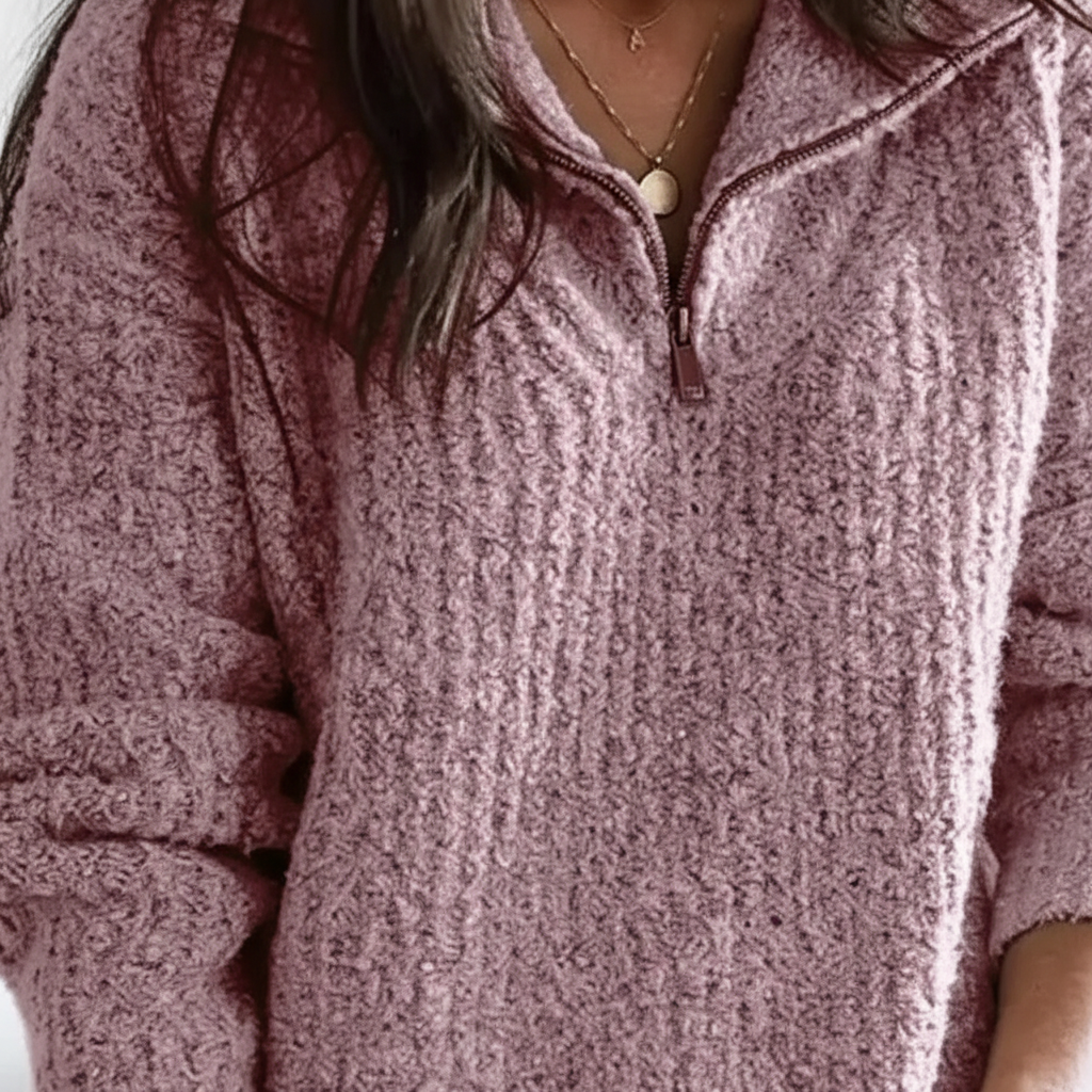Women’s Merino Wool Half-Zip Relaxed Sweater