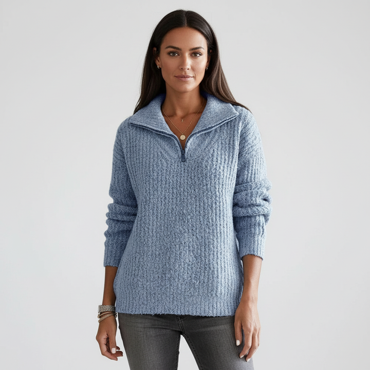 Women’s Merino Wool Half-Zip Relaxed Sweater