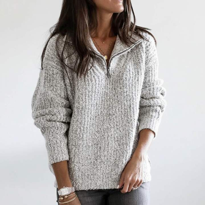 Women’s Merino Wool Half-Zip Relaxed Sweater