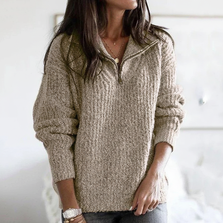 Women’s Merino Wool Half-Zip Relaxed Sweater