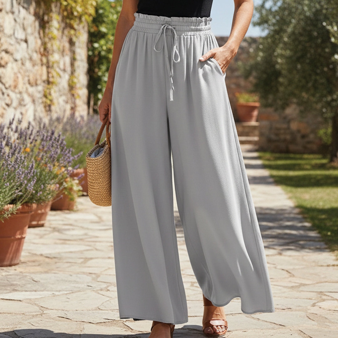 Women's Wide Leg Linen Pants High Waisted Trousers