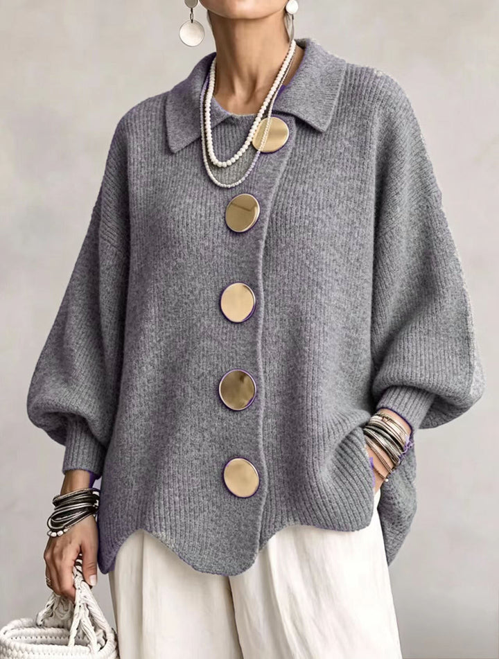 Women's Knit Batwing Sleeve Cardigan Oversized Sweater