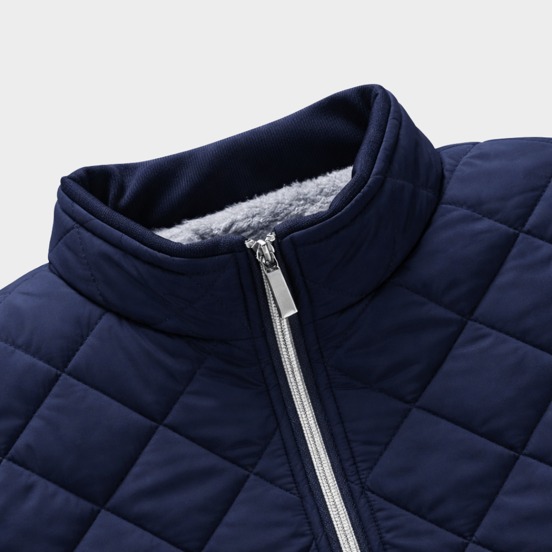 Men’s Quilted Fleece-Lined Insulated Bomber Jacket