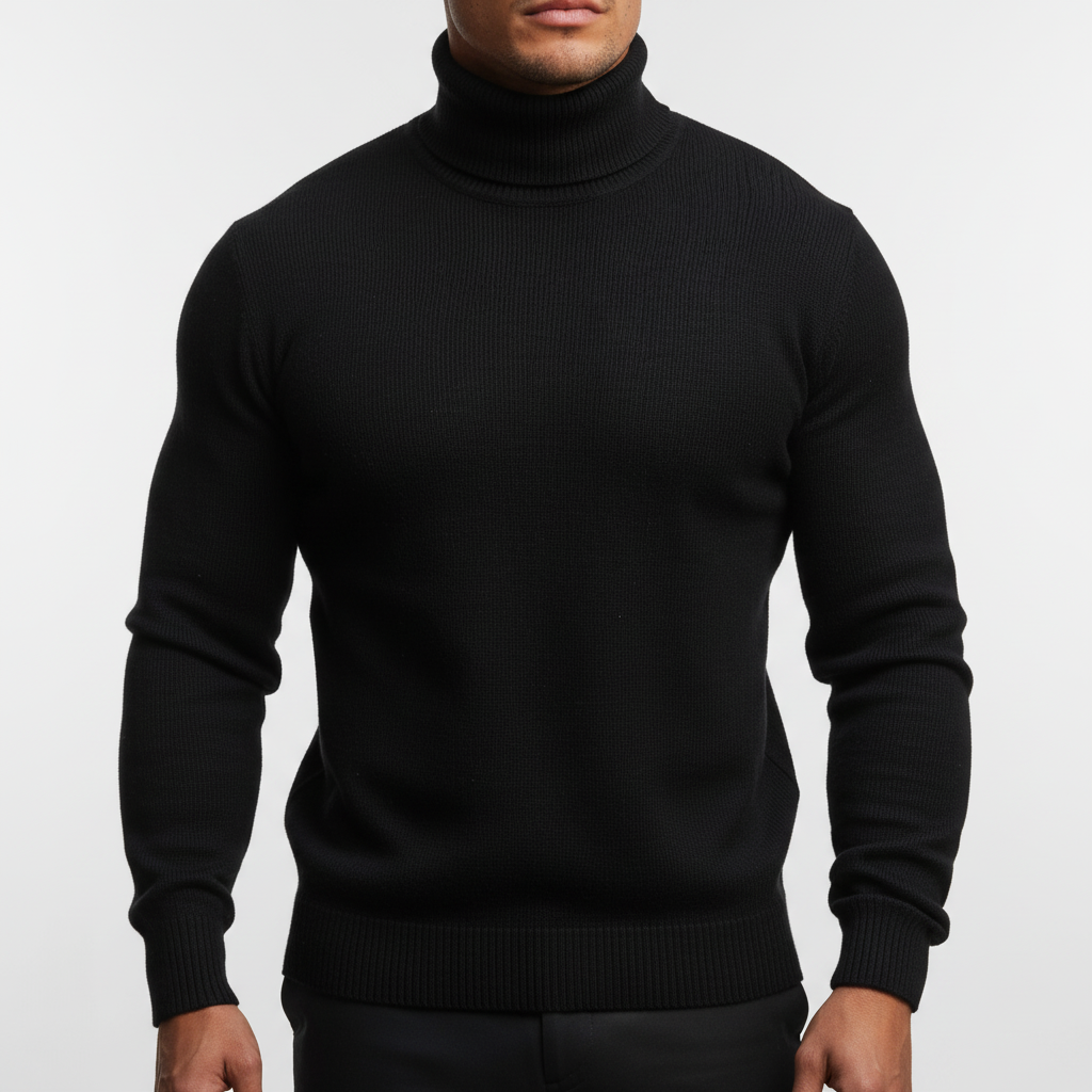 Men's Merino Wool Turtleneck Sweater