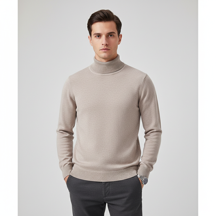 Men's Merino Wool Turtleneck Sweater