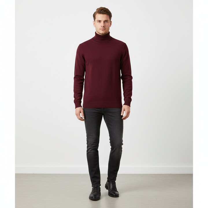Men's Merino Wool Turtleneck Sweater