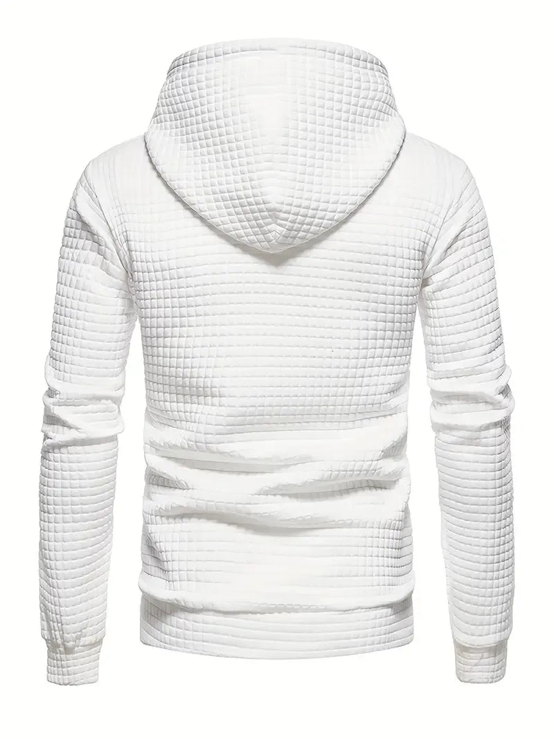 Men's Fleece Hoodie Knit Pullover Sweater