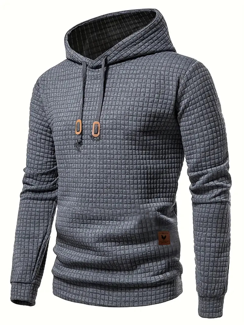 Men's Fleece Hoodie Knit Pullover Sweater