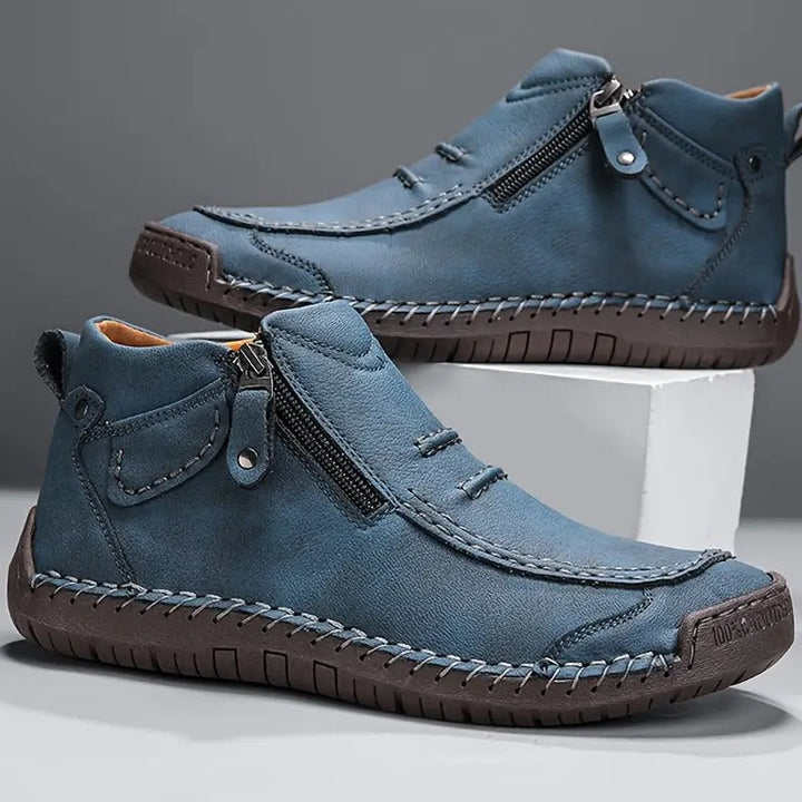 Men's Leather Summer Ankle Boots Casual Footwear