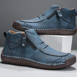 Men's Leather Summer Ankle Boots Casual Footwear