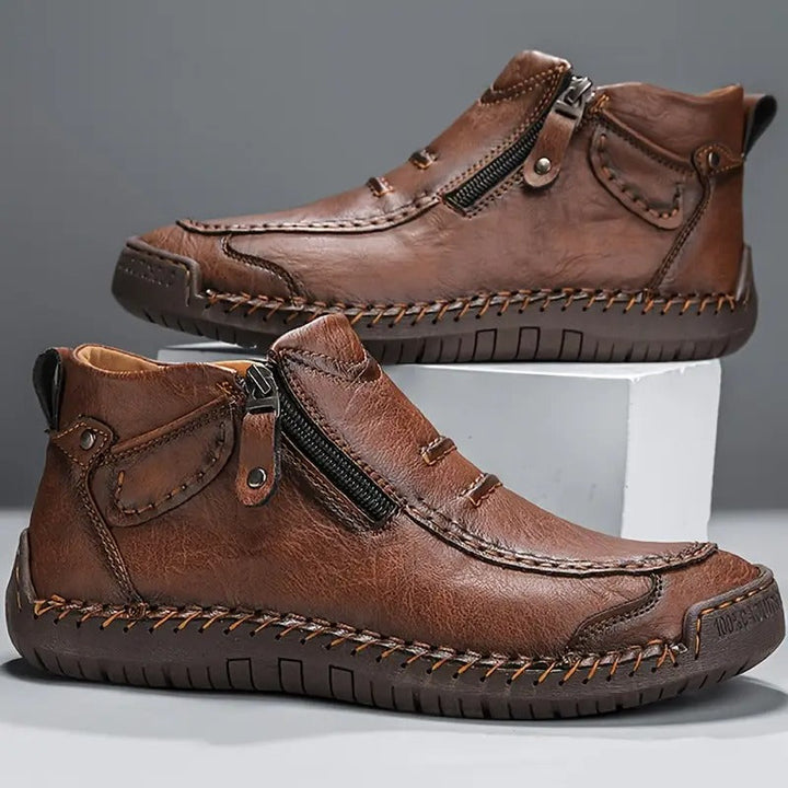 Men's Leather Summer Ankle Boots Casual Footwear