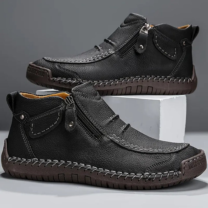 Men's Leather Summer Ankle Boots Casual Footwear