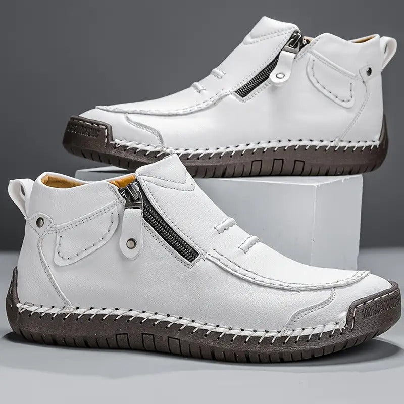 Men's Leather Summer Ankle Boots Casual Footwear