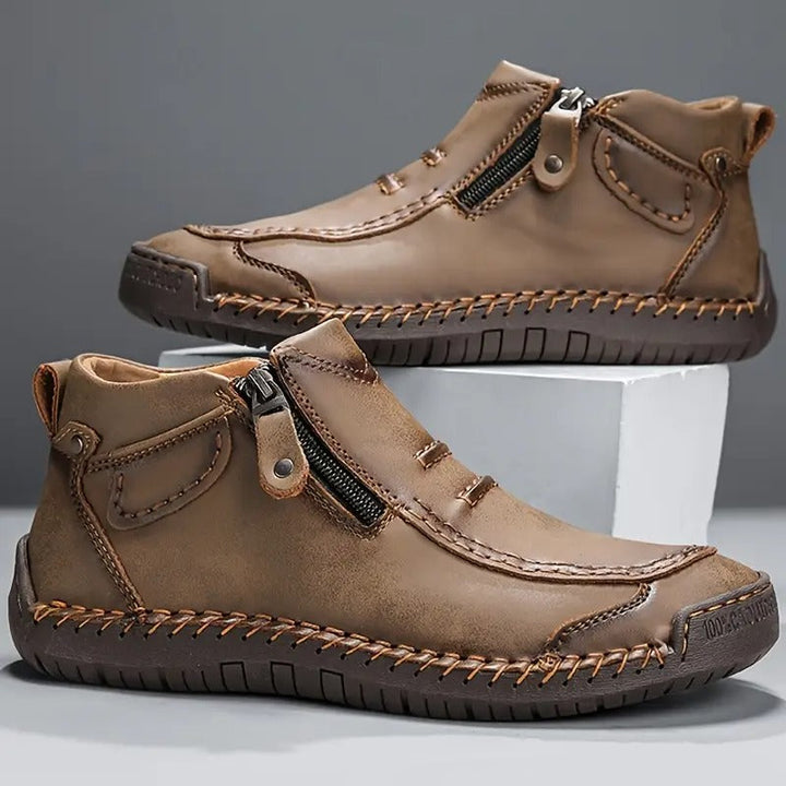 Men's Leather Summer Ankle Boots Casual Footwear