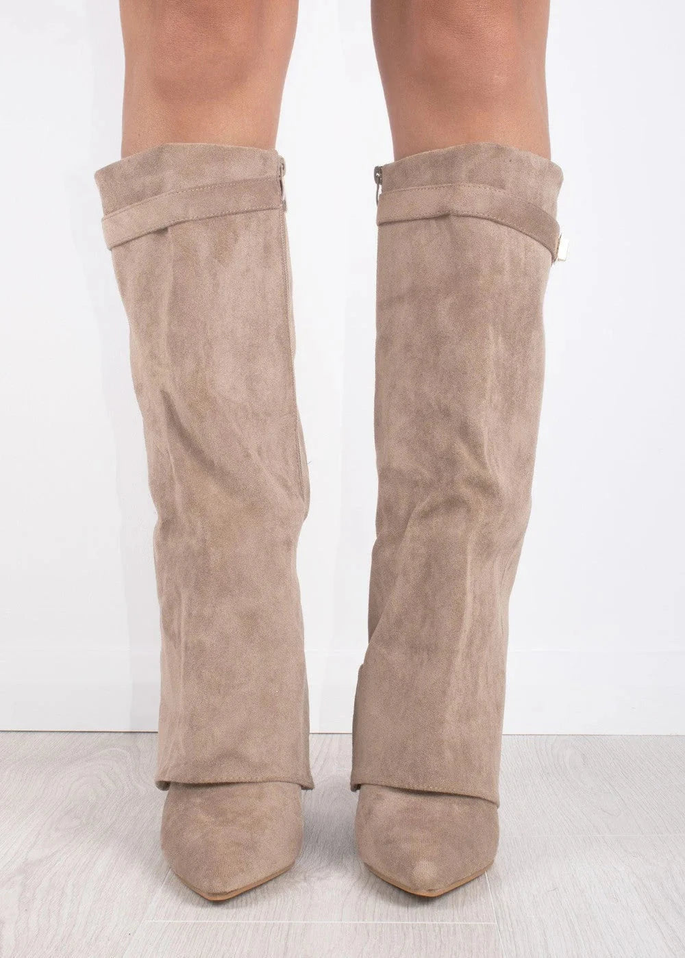 Women's Suede Wedge Knee High Boots