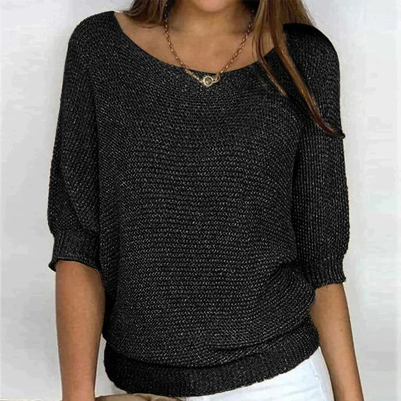 Women's Knit Batwing Sleeve Jumper Top