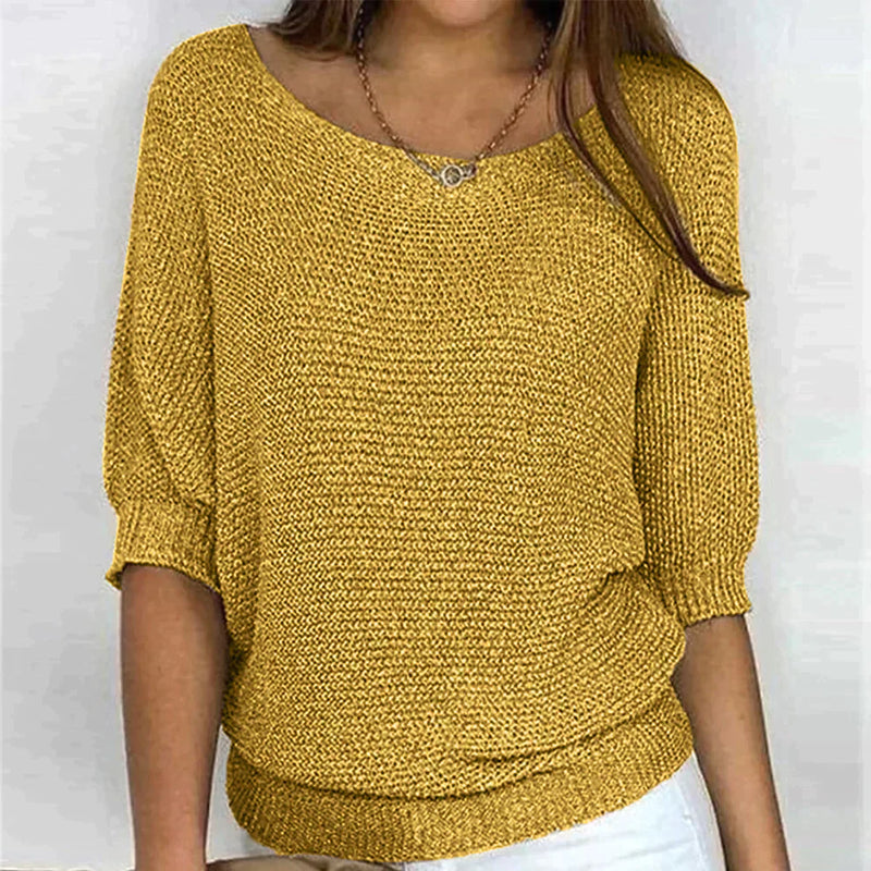 Women's Knit Batwing Sleeve Jumper Top
