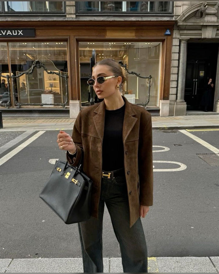Women's Wool Blazer Oversized Jacket