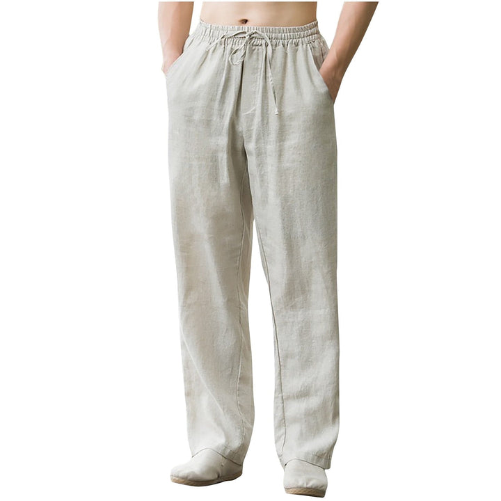 Men's Elastic Waist Knit Straight Leg Trousers