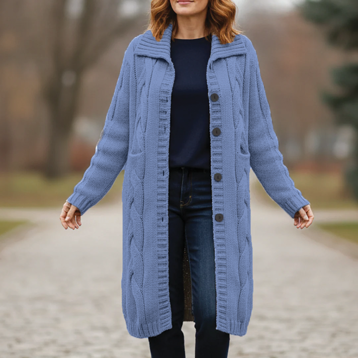 Women's Long Wool Knit Cardigan Sweater