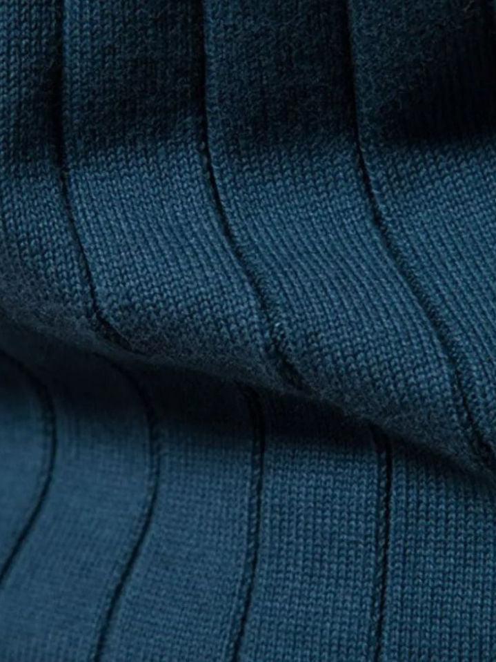 Men’s Knit Zip-Up Collared Cardigan Sweater
