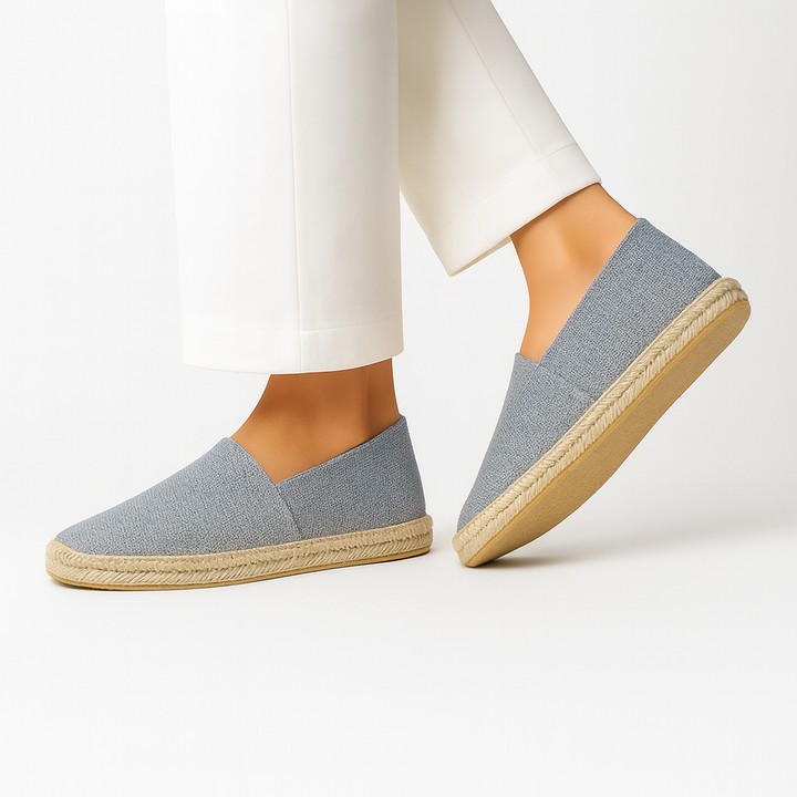 Women's Linen Canvas Loafers Lightweight Slip-On Moccasins