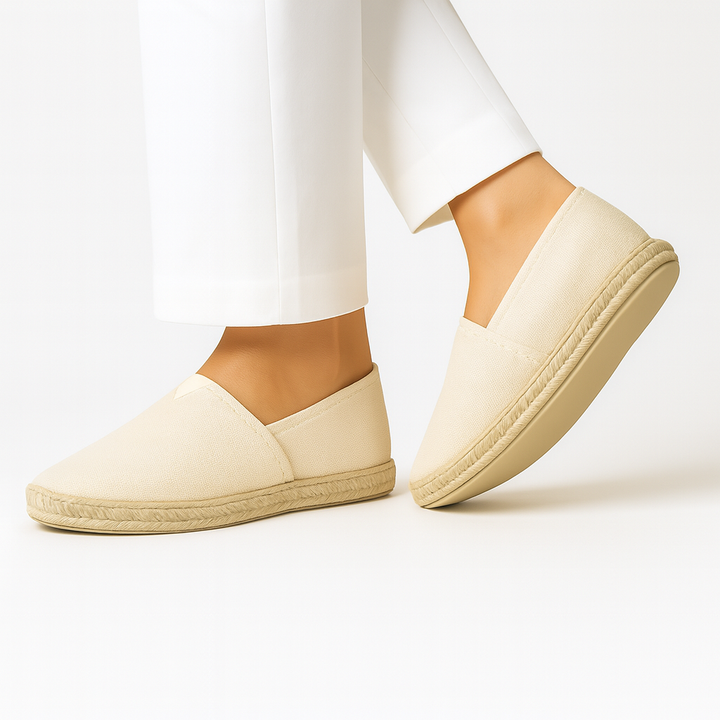 Women's Linen Canvas Loafers Lightweight Slip-On Moccasins