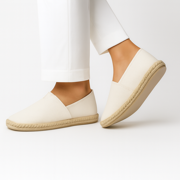 Women's Linen Canvas Loafers Lightweight Slip-On Moccasins
