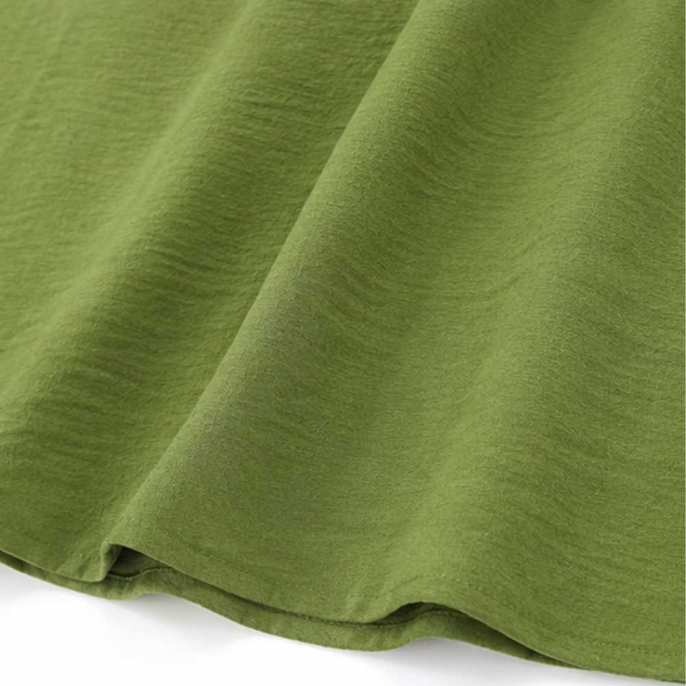 Women's Linen V Neck Ruffle Sleeveless Loose Maxi Dress