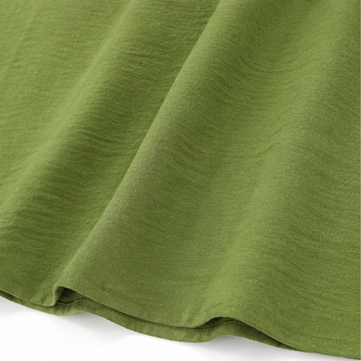 Women's Linen V Neck Ruffle Sleeveless Loose Maxi Dress