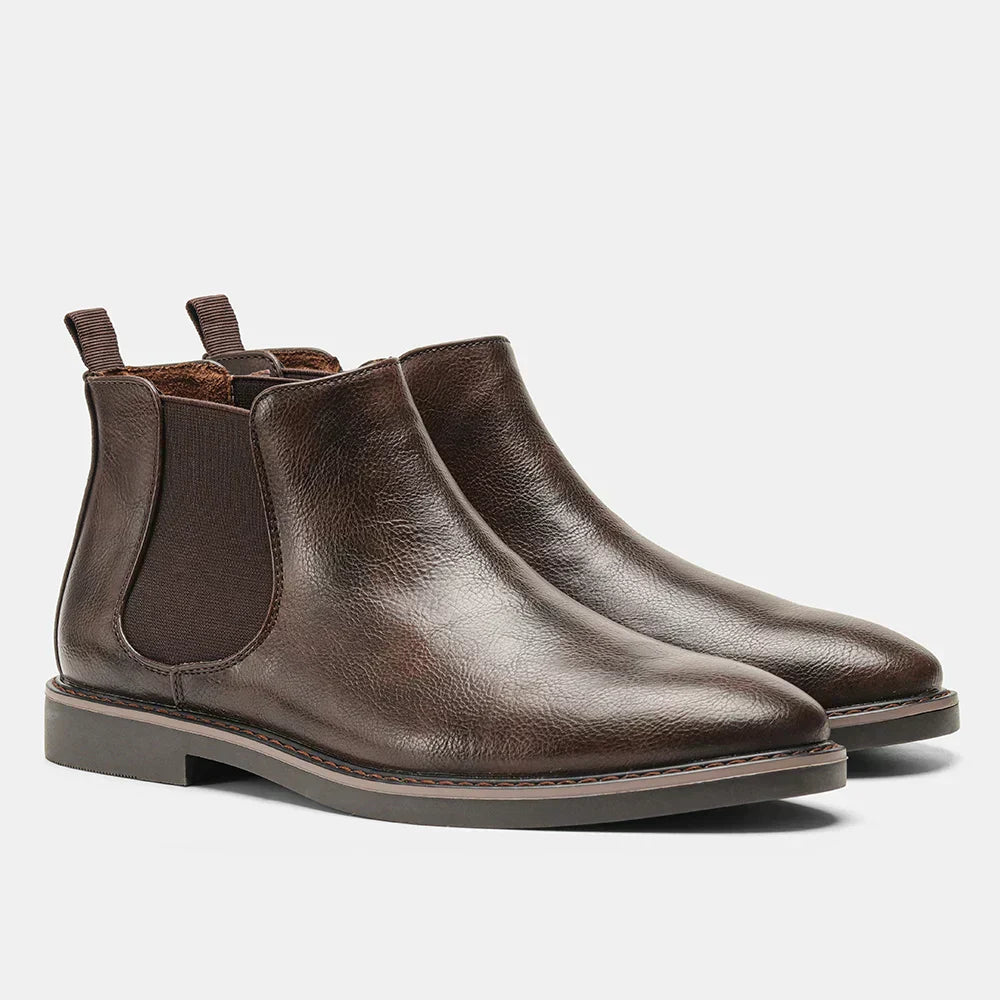 Men's Leather Ankle Chelsea Dress Boots