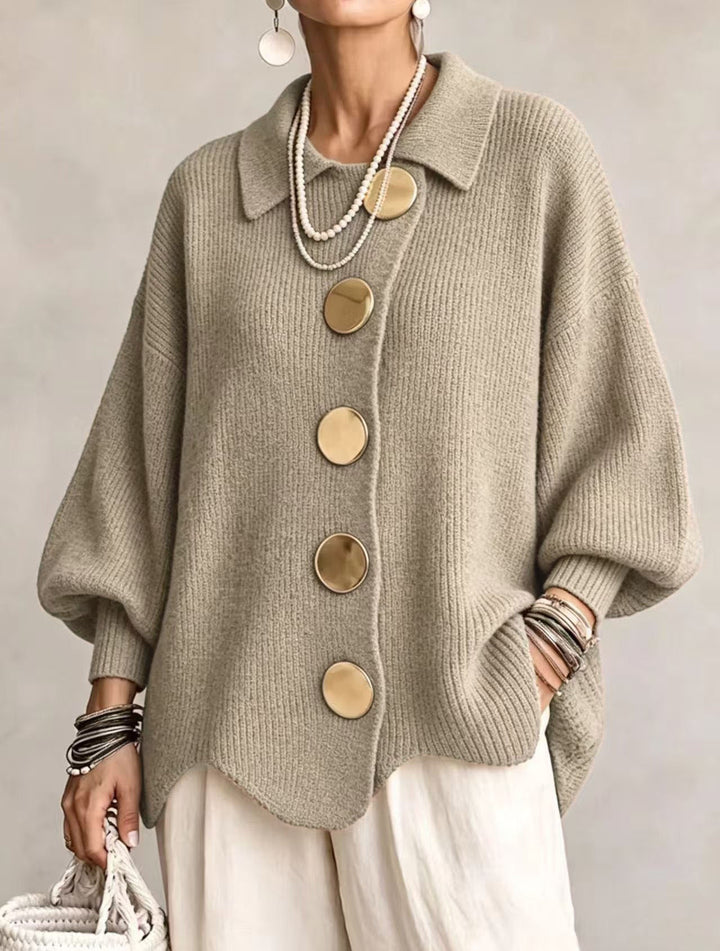 Women's Knit Batwing Sleeve Cardigan Oversized Sweater