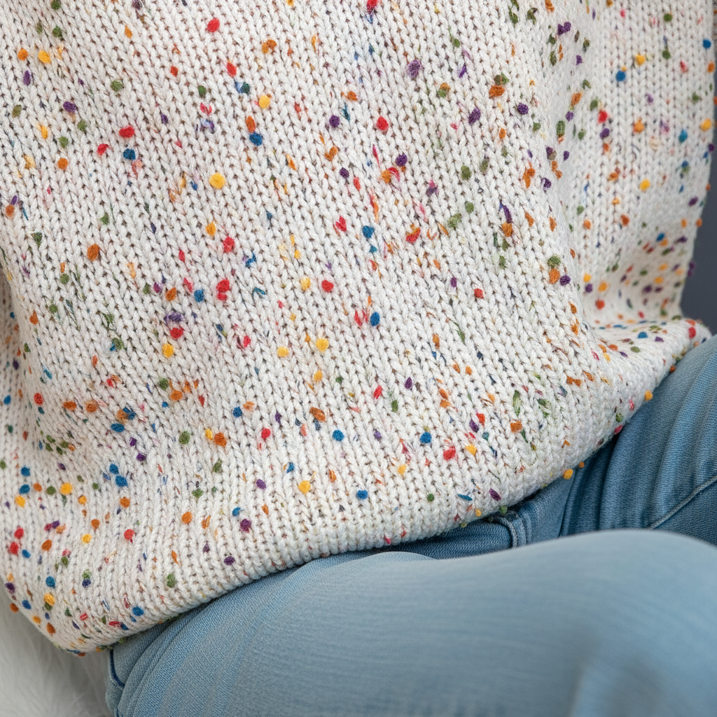 Women's Confetti Knit Wool-Blend Crew-Neck Sweater