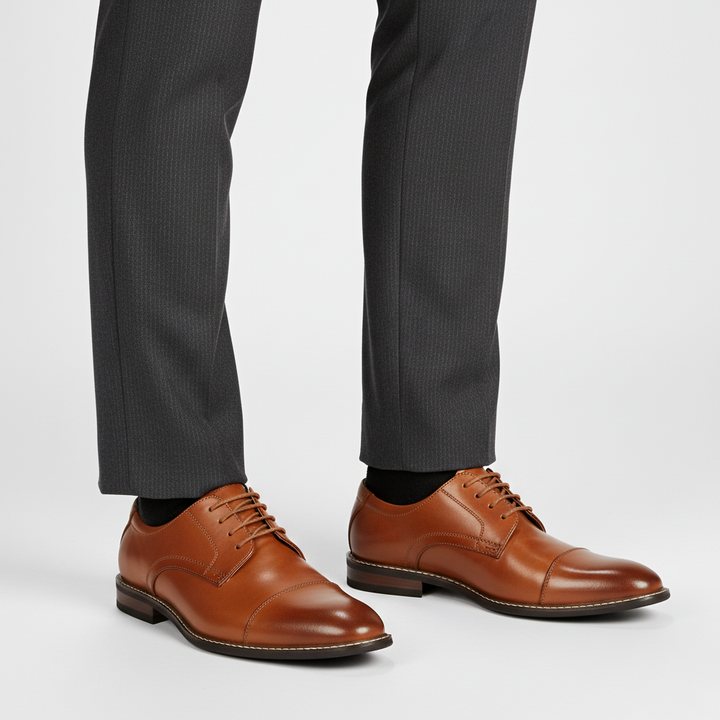 Men’s Leather Oxford Brogue Dress Shoes