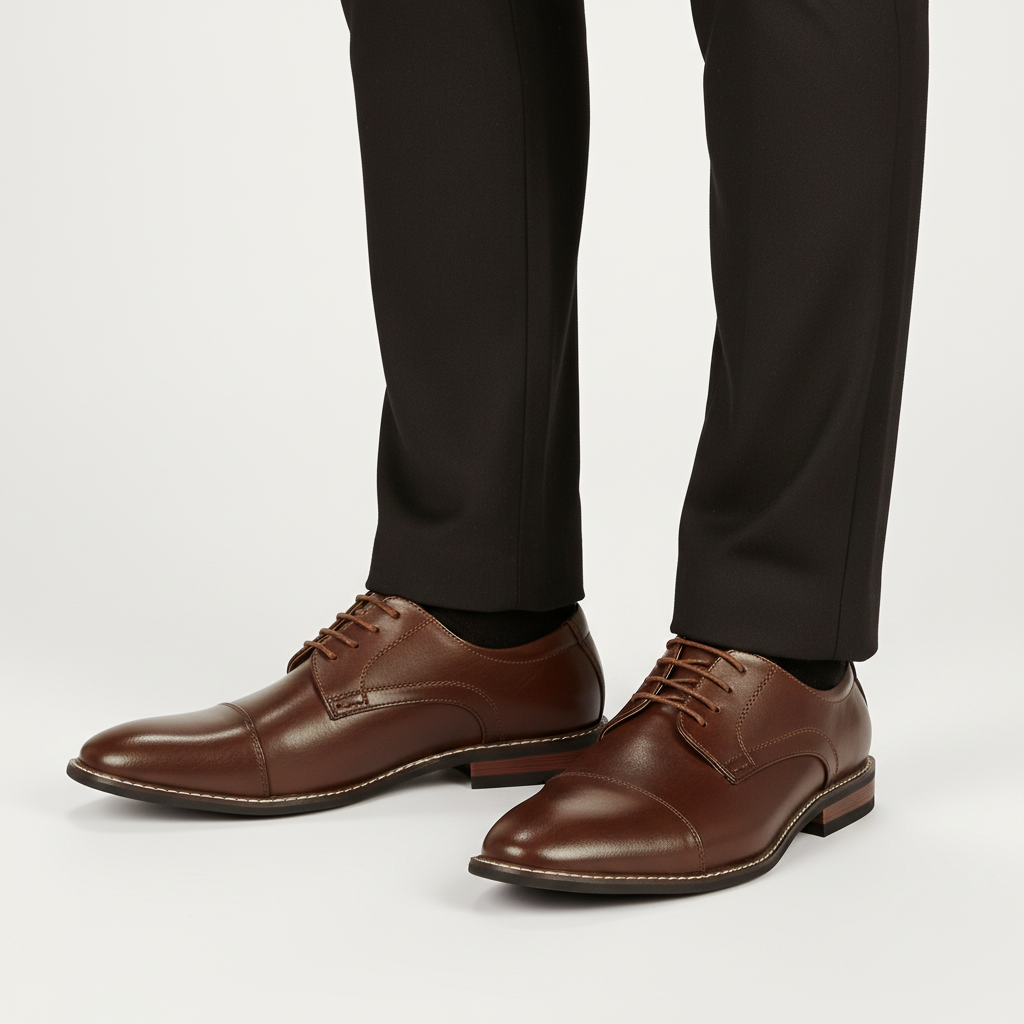 Men’s Leather Oxford Brogue Dress Shoes
