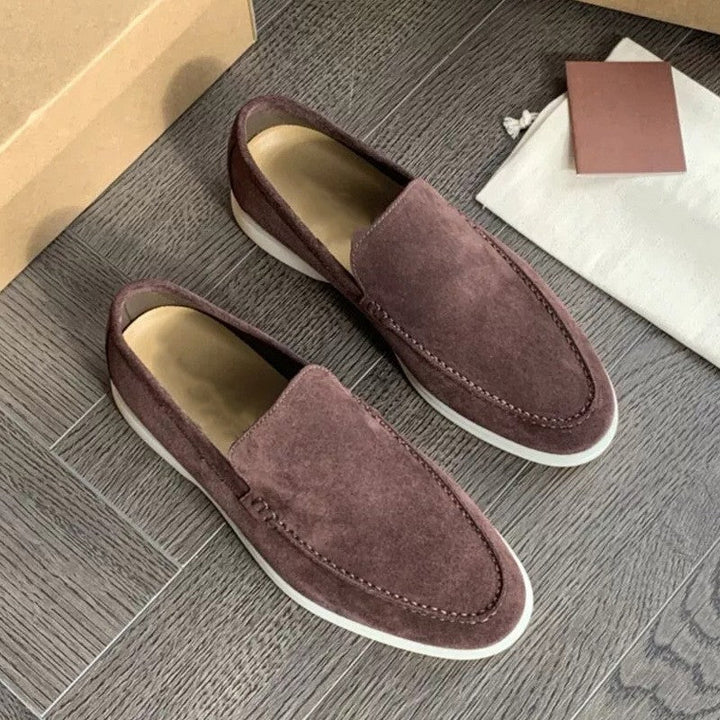 Men's Suede Loafers Casual Slip On Shoes