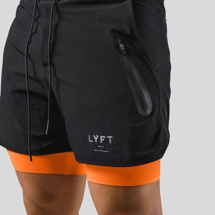 Cotton Summer Men's 2-in-1 Training Shorts
