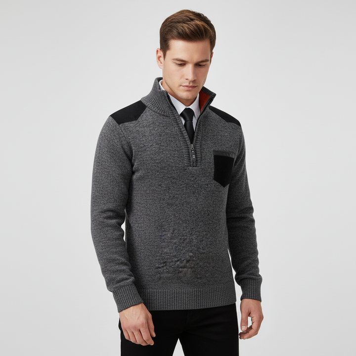 Men’s Merino Wool Quarter-Zip Pullover