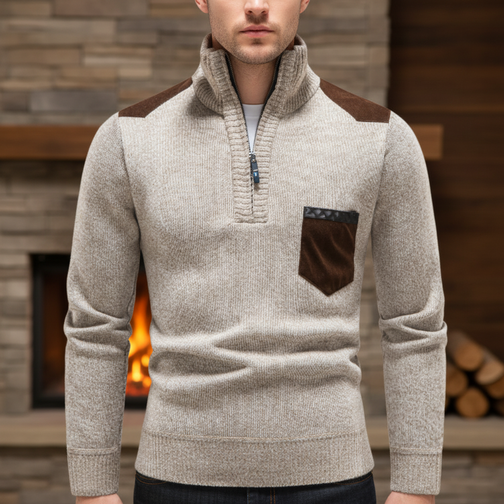 Men’s Merino Wool Quarter-Zip Pullover