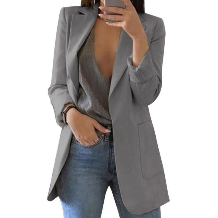Women's Wool Mix Blazer Formal Suit Jacket