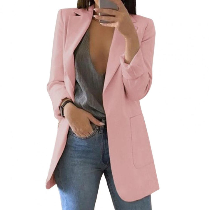 Women's Wool Mix Blazer Formal Suit Jacket