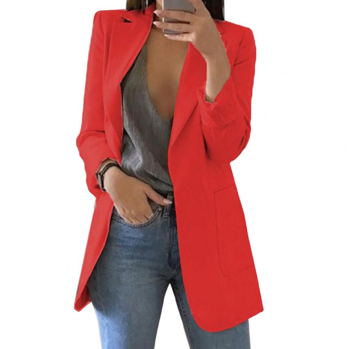 Women's Wool Mix Blazer Formal Suit Jacket