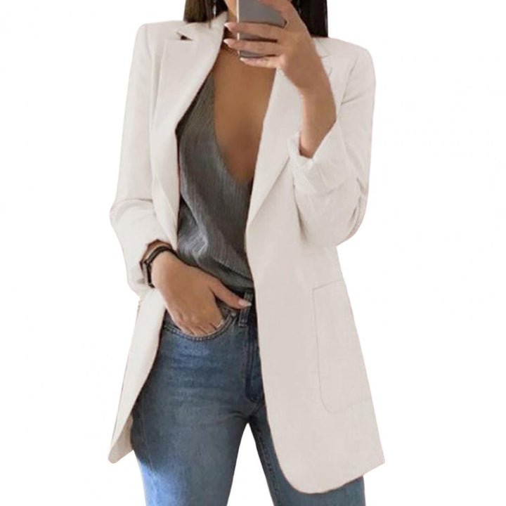 Women's Wool Mix Blazer Formal Suit Jacket