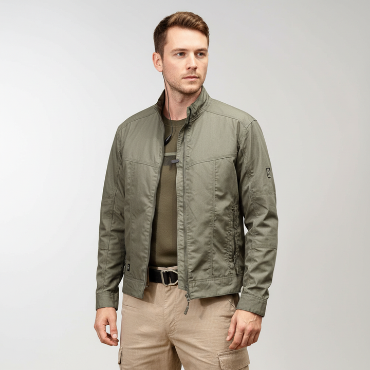 Men's Bomber Jacket Nylon Lightweight Flight Utility Coat