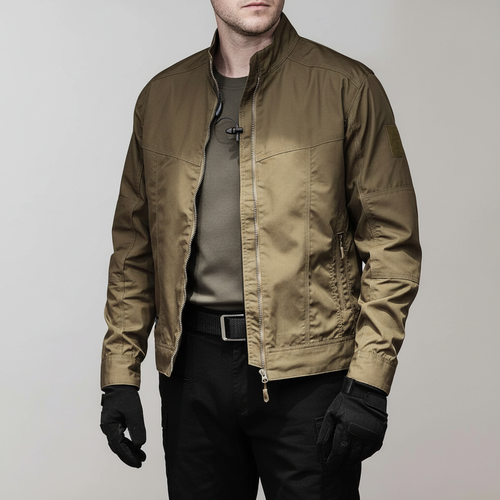 Men's Bomber Jacket Nylon Lightweight Flight Utility Coat
