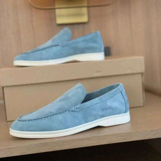 Men's Suede Loafers Casual Slip On Shoes