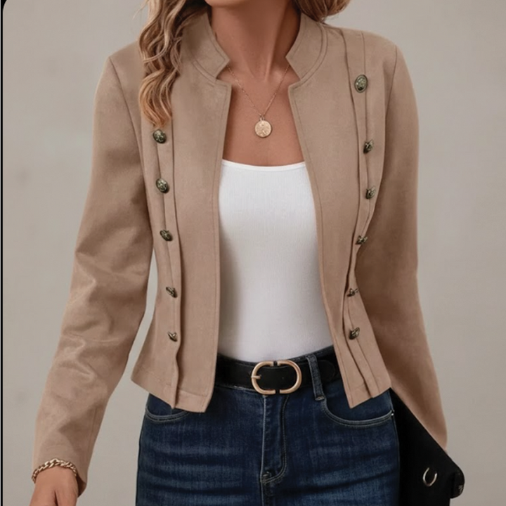 Womens Wool Military Blazer Jacket