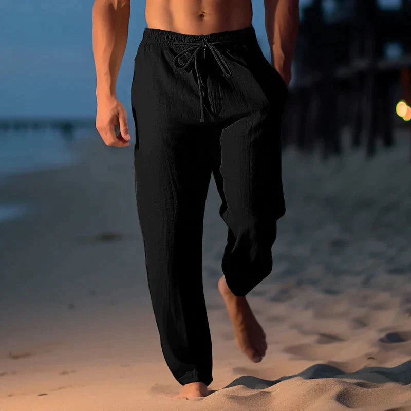 Linen Pants For Men | Casual Style | Black